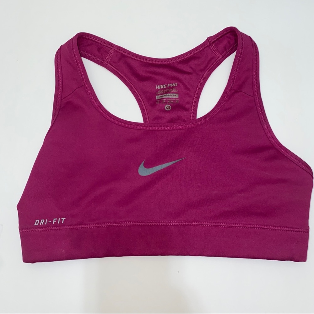 Magenta Nike sports bra